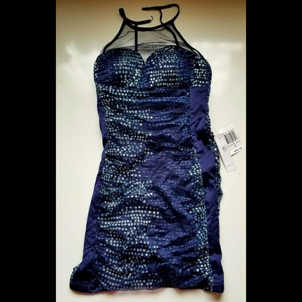 NWT Formal dress mini Navy w/ sparkle